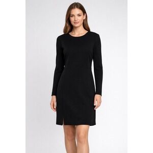 Theory Long Sleeve Shift Dress Quiet Luxury Old Money Preppy Minimalist Timeless